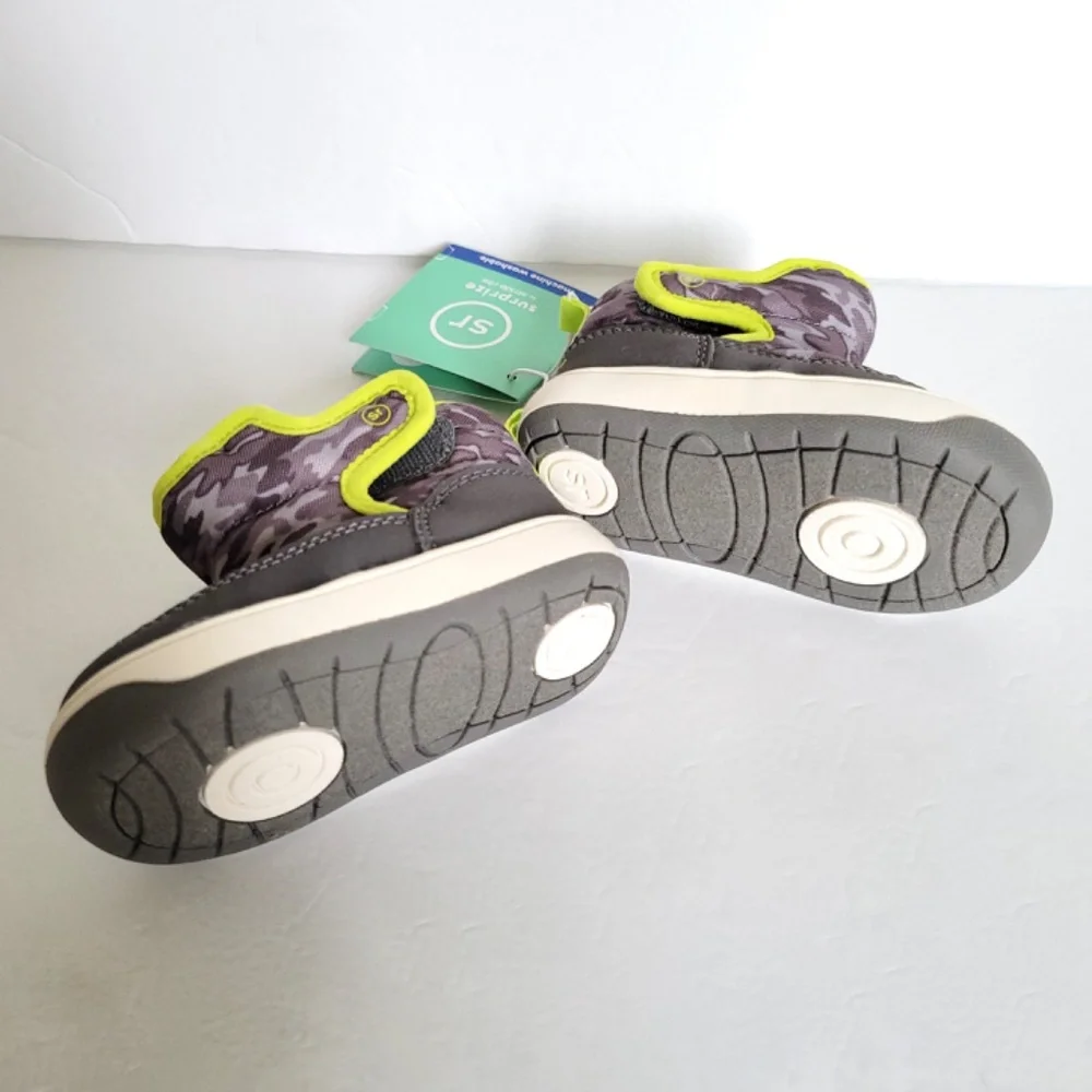 STRIDE RITE Grey Aster Came Baby booties -  Size 4